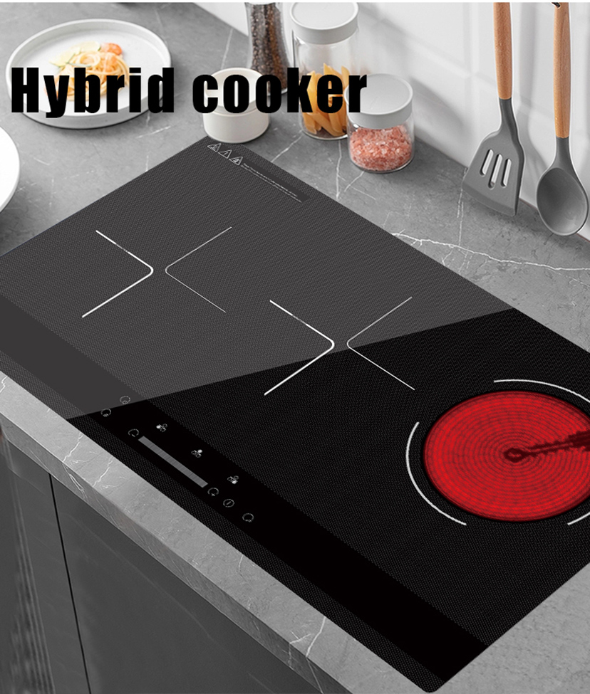 Cooksir 2 Burner Electric Cooktop 12 inch, 3000W Electric Stove Top  220-240V, Built-in Electric Stovetop with 9 Power Level, Knob Control, Auto  Shut